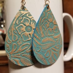 Handmade leather earrings